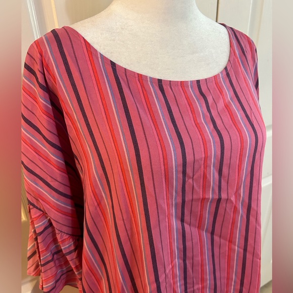 NWT ANA A New Approach pink striped tunic, XL - Picture 2 of 5